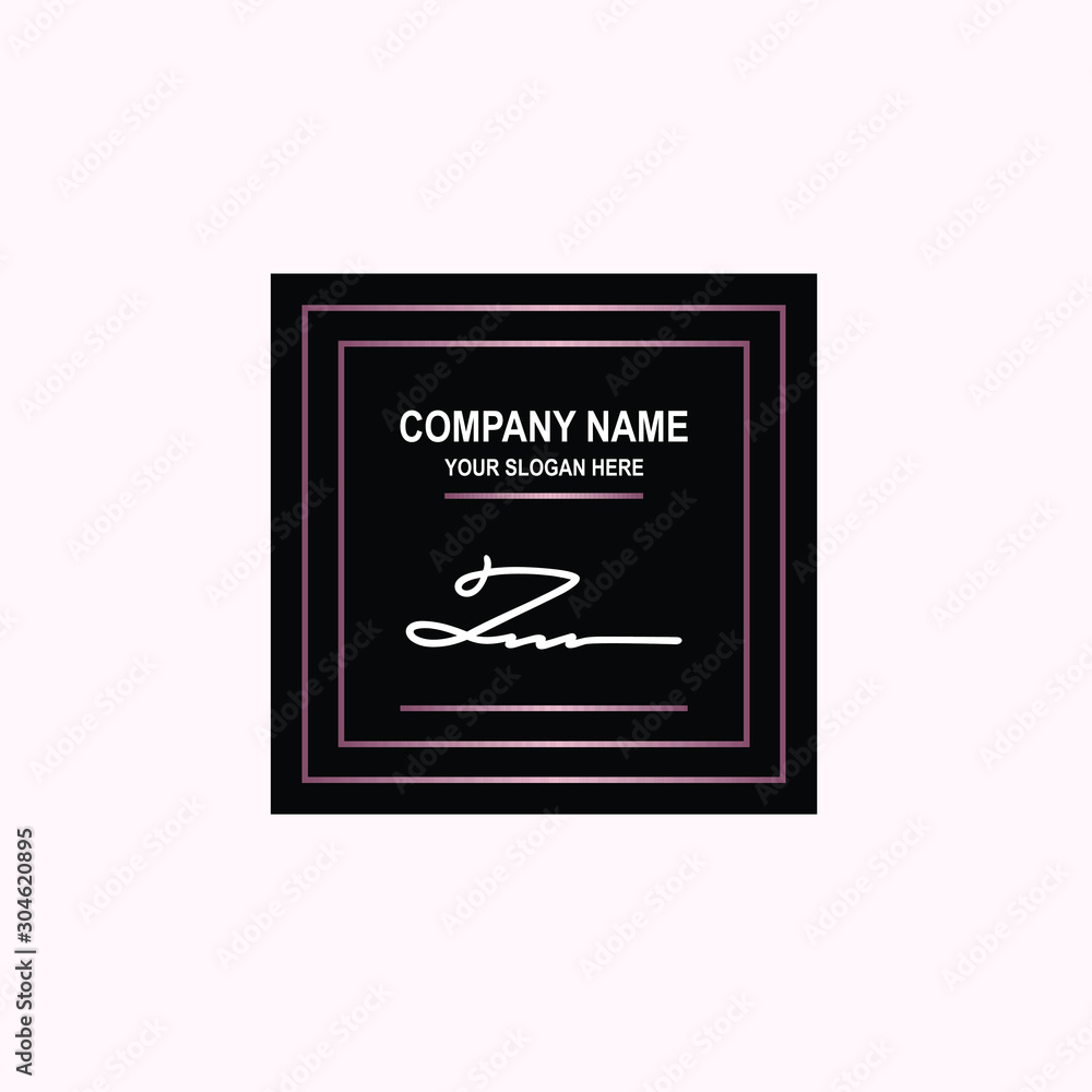 ZN Initial signature logo is white, with a dark pink grid gradation line. with a black square background ZN Initial signature logo is white, with a dark pink grid gradation line. with a black square background