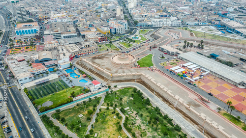 Lima, Peru - November 17, 2019: Real Felipe Fortress in the port of Callao photo