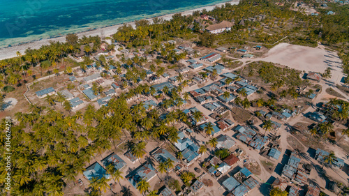 aerial view of the Zanzibar local settlement in Mchangani area © STORYTELLER
