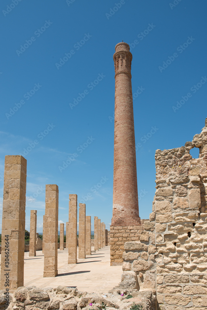 Rovine all'interno della Tonnara nella Riserva di Vendicari, Siracusa in Sicilia.