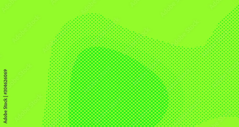 Green yellow pop art background abstract vector comics style blank layout template with clouds beams and isolated dots pattern. For sale banner for your designe 1960s. with copy space eps10