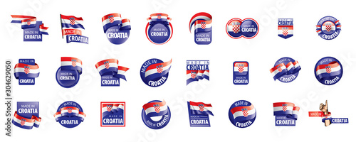 Croatia flag, vector illustration on a white background Free Download Croatia flag, vector illustration on a white background - GFXLoad