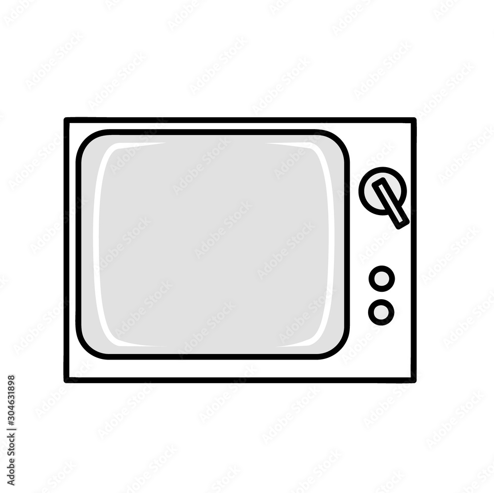 picture of an old tv. vector illustration. picture of an old tv. vector illustration.
