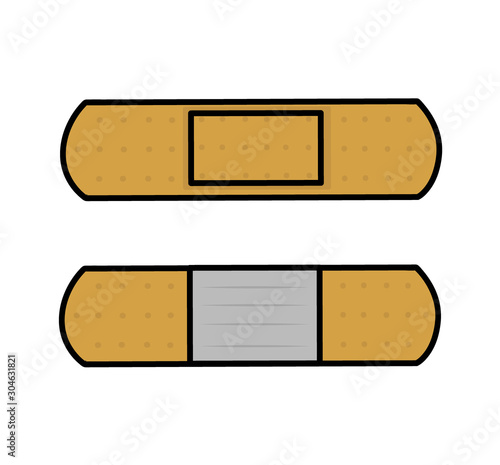 medical adhesive plaster. vector illustration.