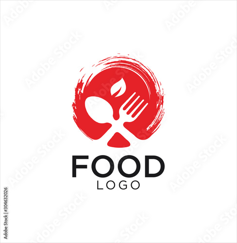 Food Logo Design . cutlery Logo Design Illustration . Restaurant logo . Organic food logo