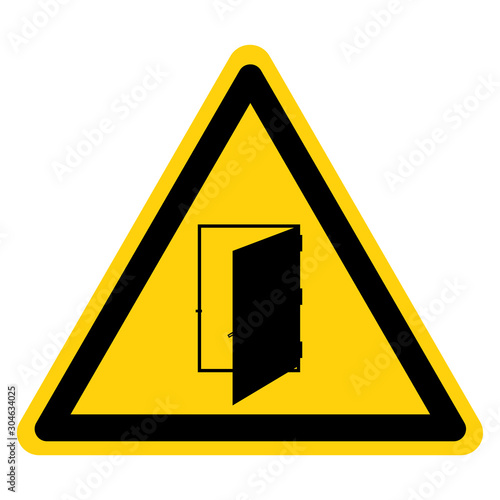 Do Not Open Door Symbol Sign, Vector Illustration, Isolate On White Background Label .EPS10