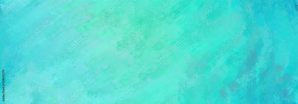 Fototapeta abstract seamless pattern brush painted texture with medium turquoise, dark turquoise and turquoise color. can be used as wallpaper, texture or fabric fashion printing
