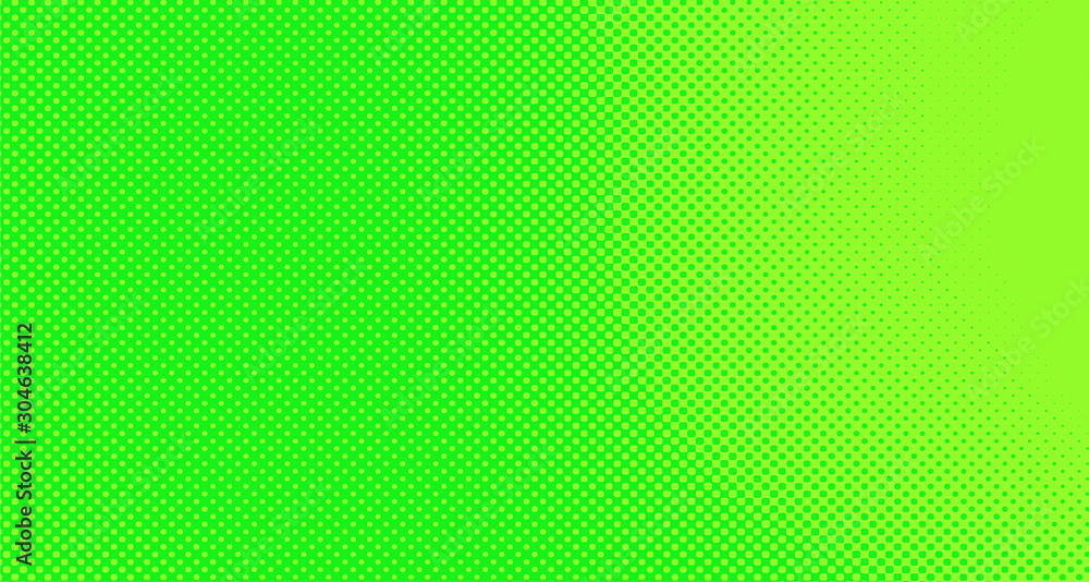 Obraz premium Green yellow pop art background abstract vector comics style blank layout template with clouds beams and isolated dots pattern. For sale banner for your designe 1960s. with copy space eps10