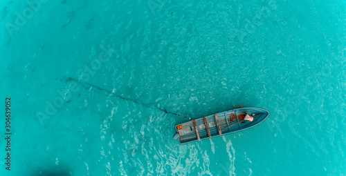 fishermen s dhow in stone town  Zanzibar