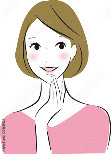 笑顔の女性