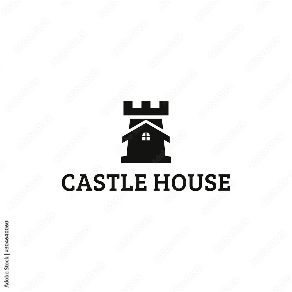Castle and House Logo vector template download Castle and House Logo vector template download