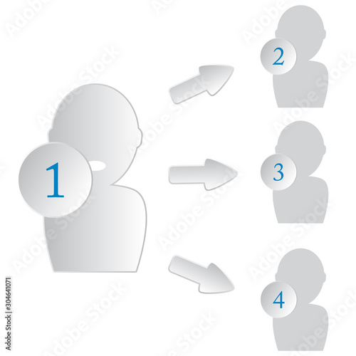 Key opinion leader. vector illustration on a white background.