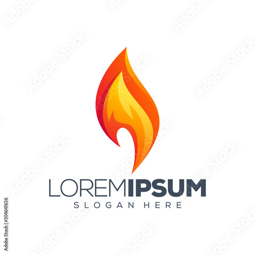 fire logo design vector illustration