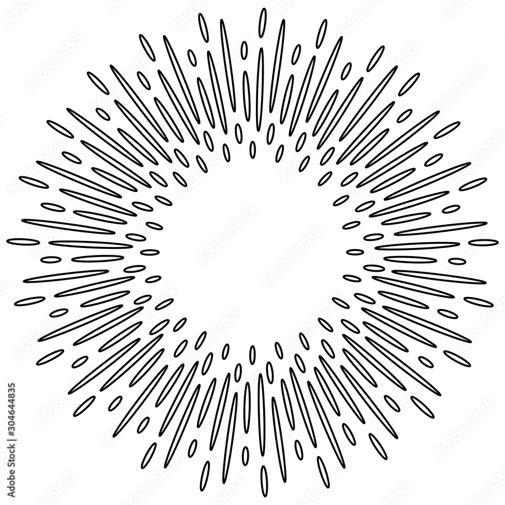Obraz premium Design elements sunburst .explosion effect. vector illustration