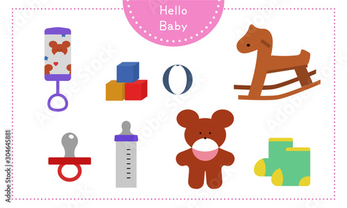 赤ちゃんのおもちゃイラストセット Stock Vector Adobe Stock 赤ちゃんのおもちゃイラストセット Stock Vector Adobe Stock