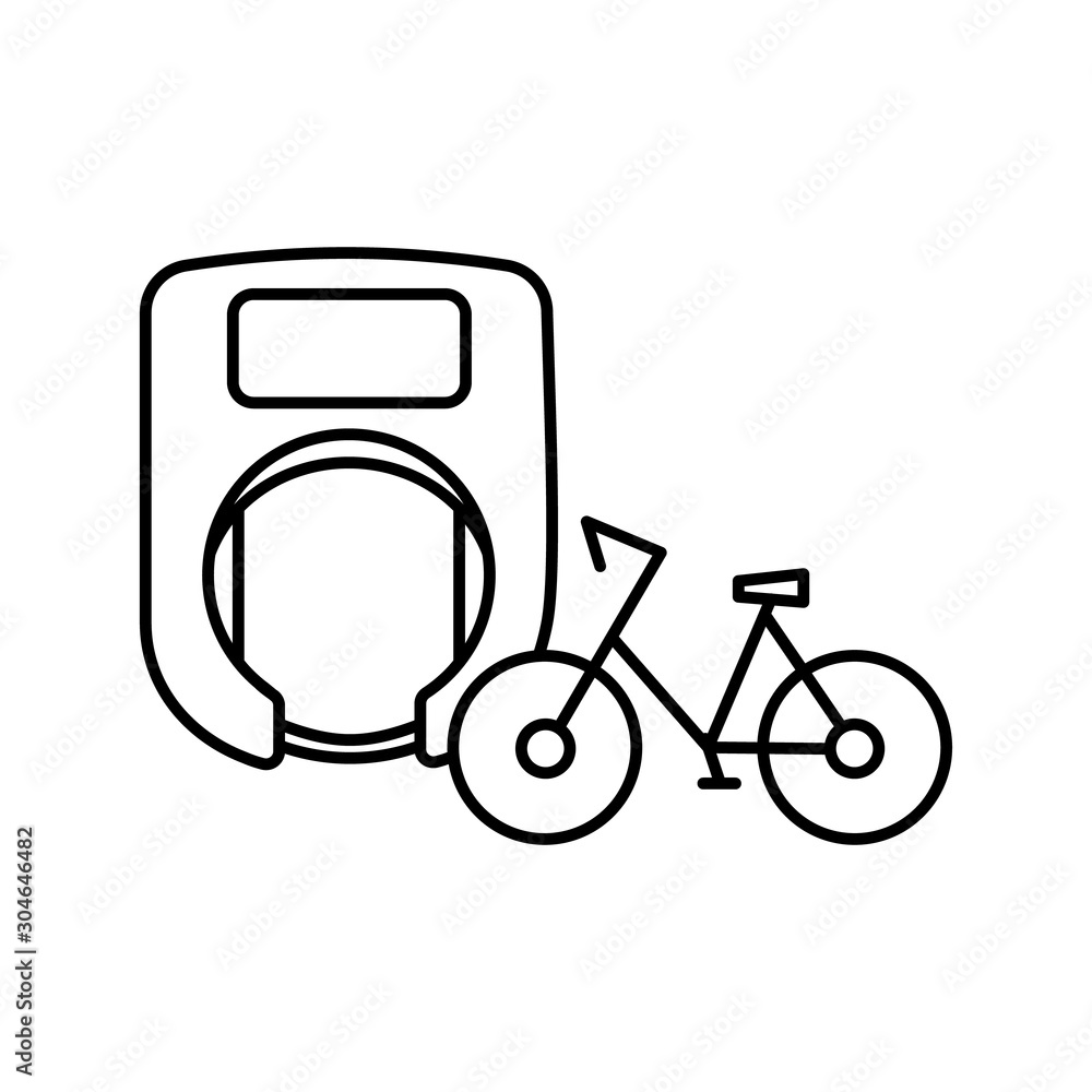 Φωτογραφία Bike and padlock smart lock as a symbol of the security of private and public cycling