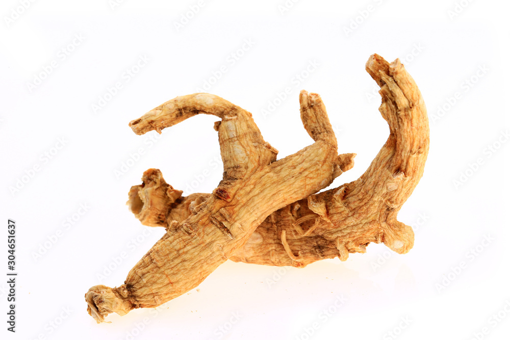 Fototapeta premium Ginseng on a white background