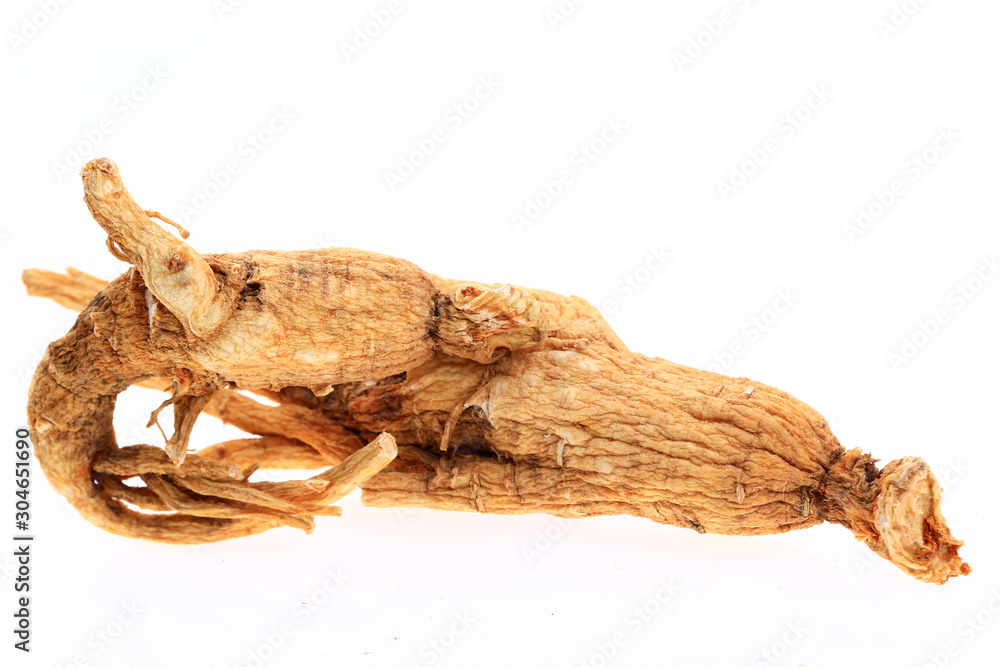 Fototapeta premium Ginseng on a white background