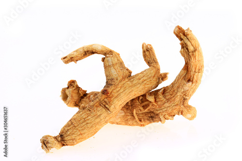 Ginseng on a white background