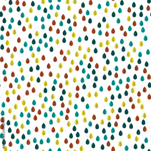 colored flat trees vector pattern. Perfect for wrapping paper or fabric. random
