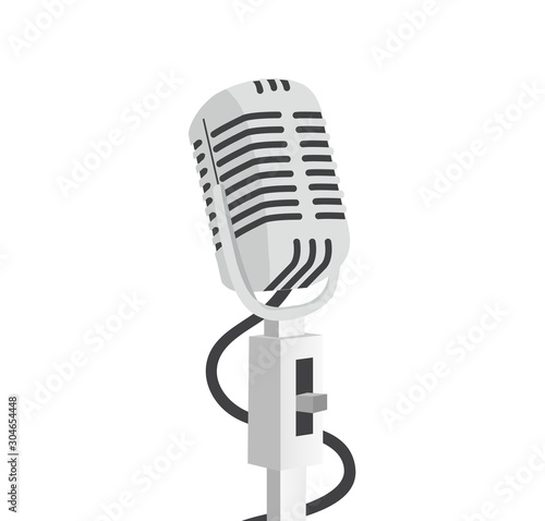  old microphone graphic style vector