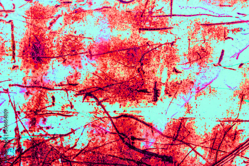 painted rusty blue abstract scratched background photo