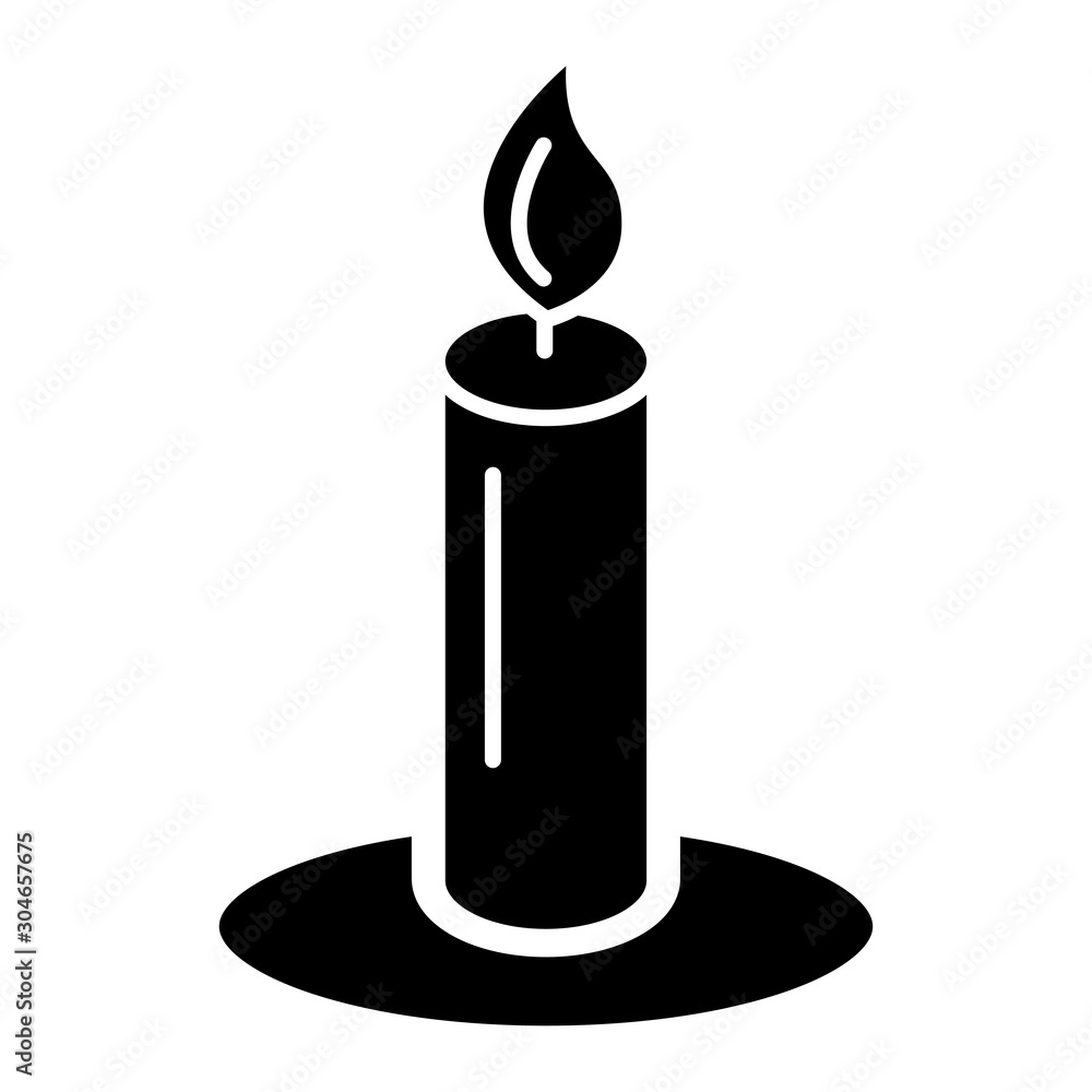Candle Doodle Icon Vector Simple Design