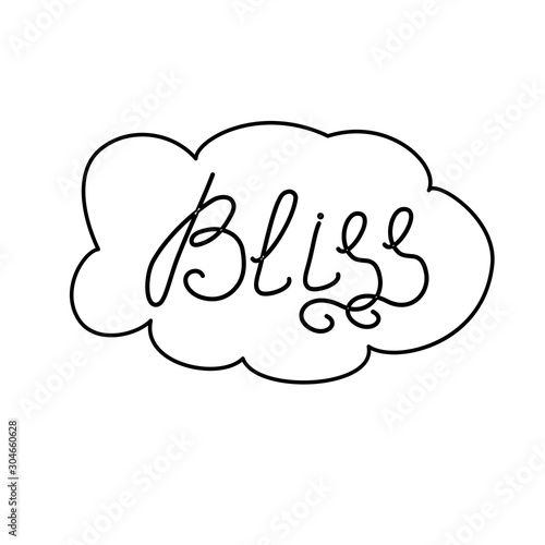 bliss text, banner, ribbon.