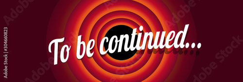 To be continued in French on red cartoon background