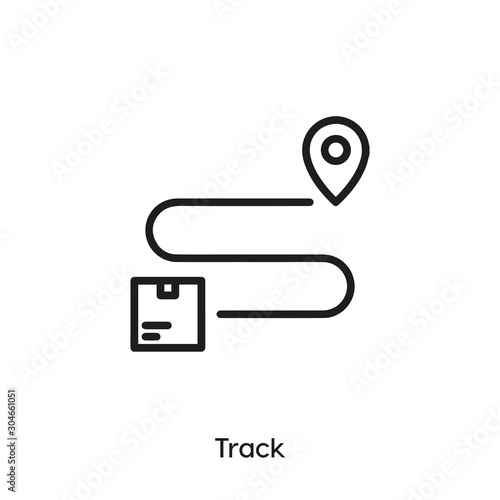 track icon vector sign symbol