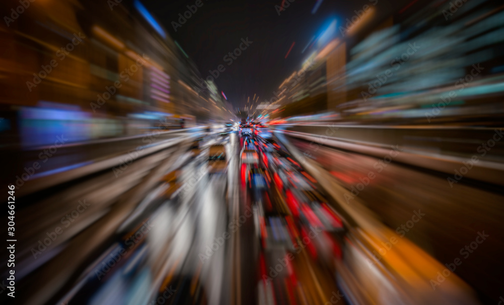 colorful night traffic in the city colorful night traffic in the city