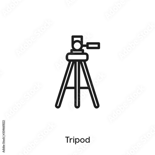 Tripod icon vector. Camera icon vector symbol illustration. Modern simple vector icon for your design. Tripod icon vector.	