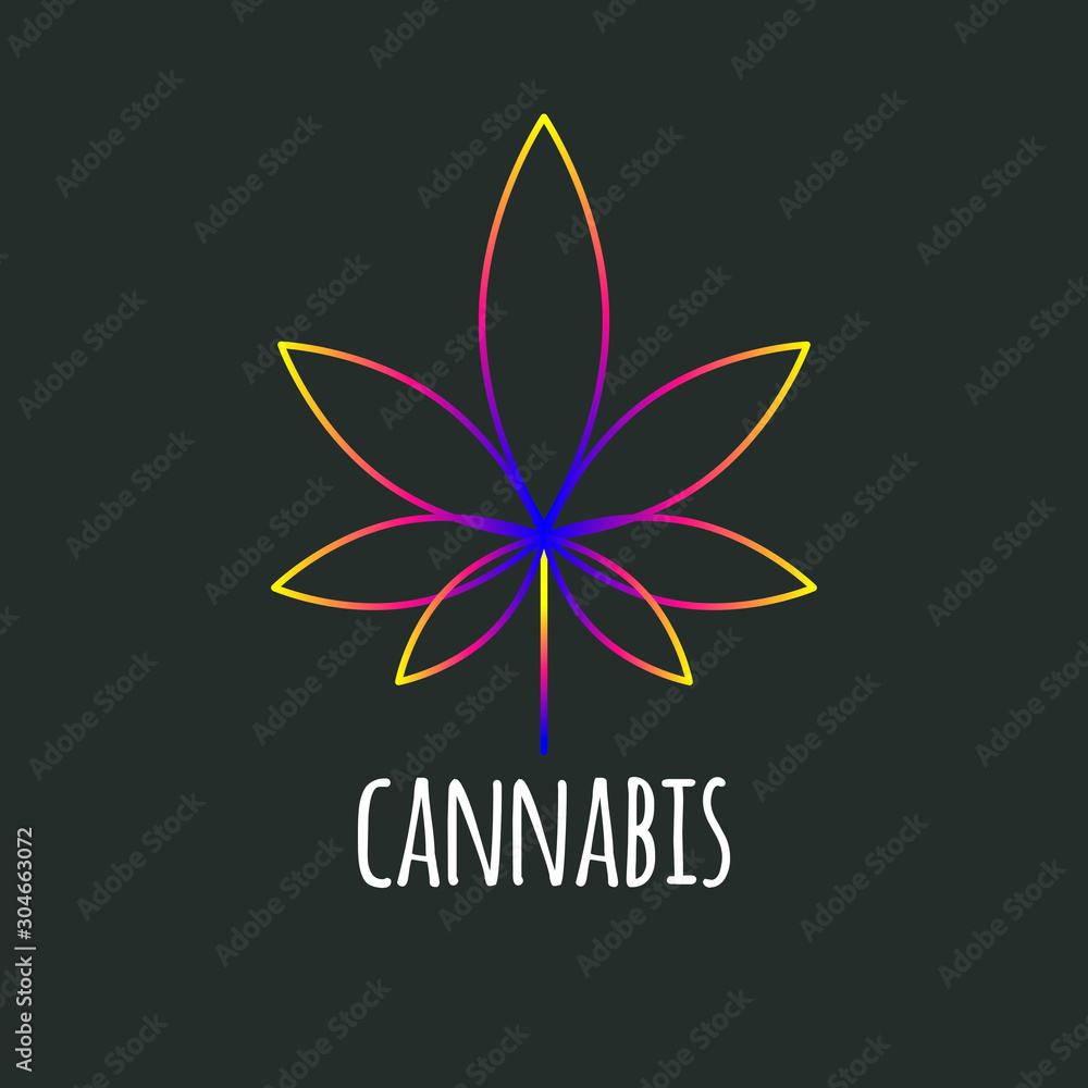 cannabis minimal logo cannabis minimal logo
