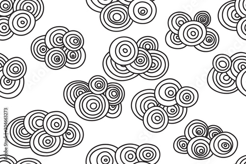 white pattern with clouds