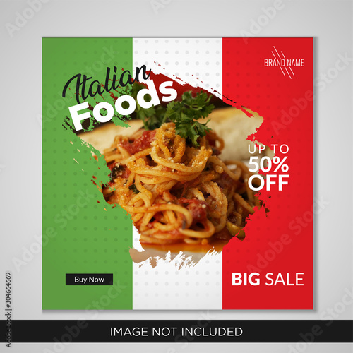Social media post food template