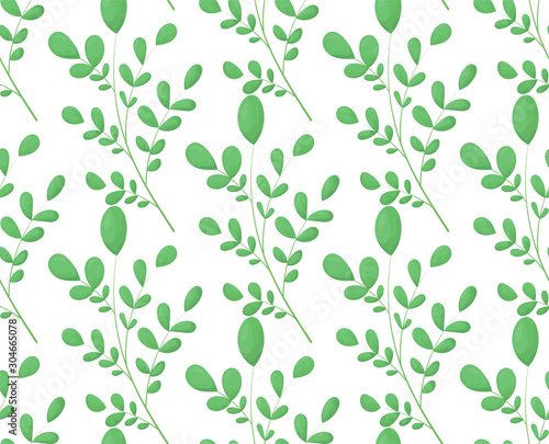 Wallpaper Mural Seamless pattern with flowers and leaves. Floral pattern for wallpaper or fabric. Botanic tile. Torontodigital.ca