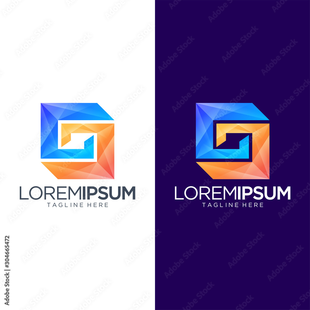 Obraz premium Abstract Colorful Logo Design Vector Template