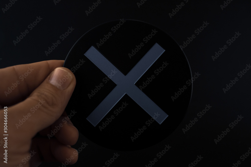Multicolor objects, circle, triangle, square and letter X on a black background Multicolor objects, circle, triangle, square and letter X on a black background
