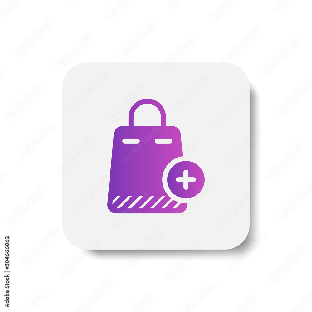 add to shopping bag icon in solid/glyph with stripes style in purple smooth gradient color add to shopping bag icon in solid/glyph with stripes style in purple smooth gradient color