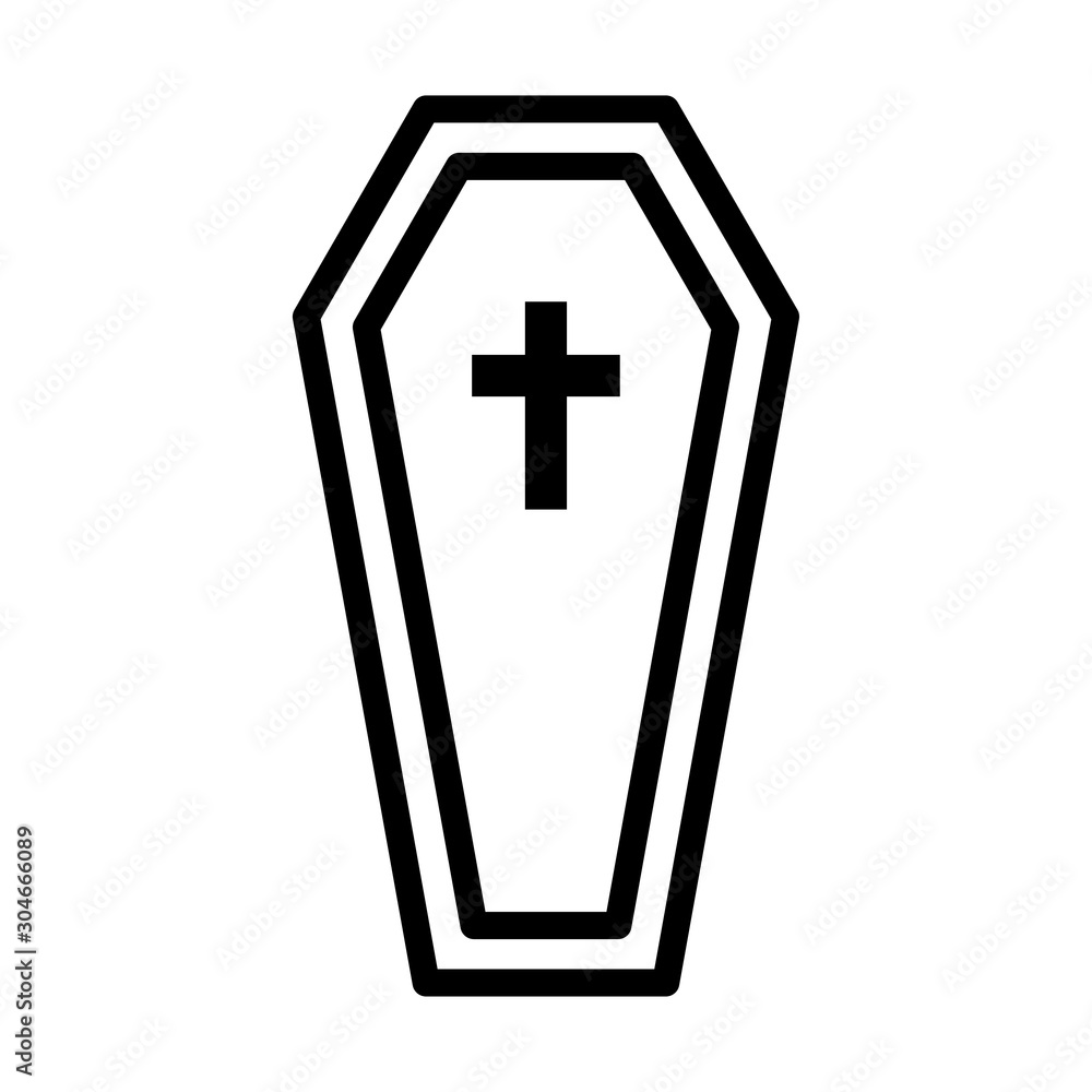 Coffin Doodle Icon Vector Coffin Doodle Icon Vector