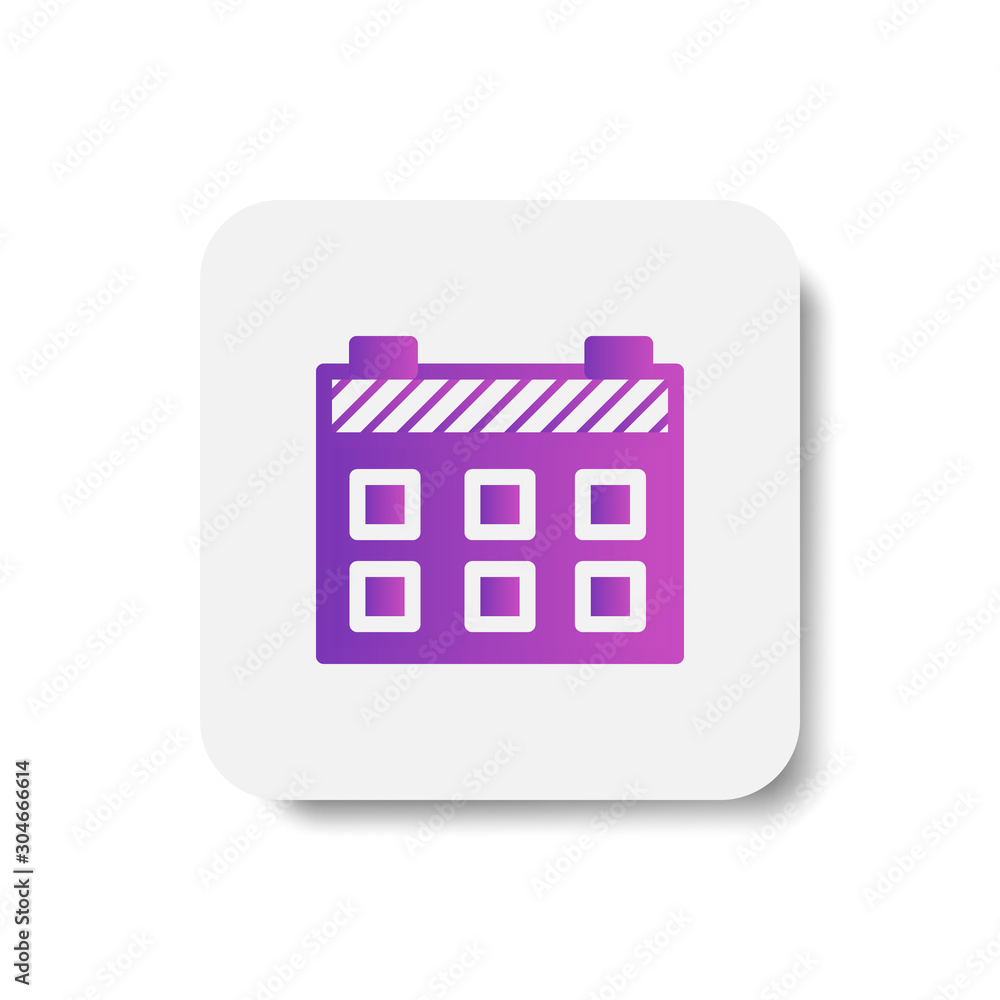 calendar icon in solid/glyph with stripes style in purple smooth gradient color calendar icon in solid/glyph with stripes style in purple smooth gradient color