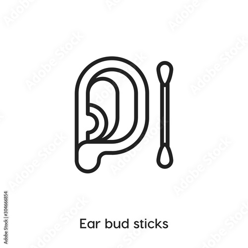 ear bud sticks icon vector. ear bud sticks icon vector symbol illustration. Modern simple vector icon for your design. ear bud sticks icon vector	