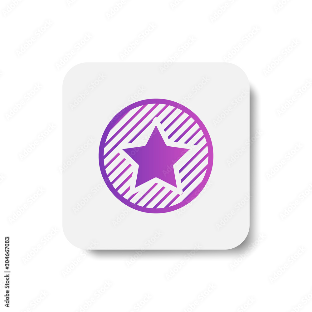 star / favorite icon in solid/glyph with stripes style in purple smooth gradient color star / favorite icon in solid/glyph with stripes style in purple smooth gradient color
