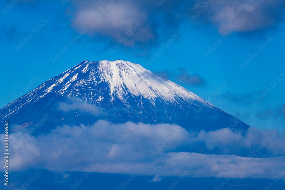 大涌谷から見る富士山