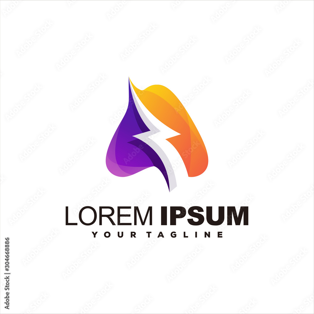 awesome lighting triangle logo design awesome lighting triangle logo design
