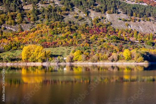 Reflections in Lake Scanno in Abruzzo in L'Aquila © Claudio Quacquarelli