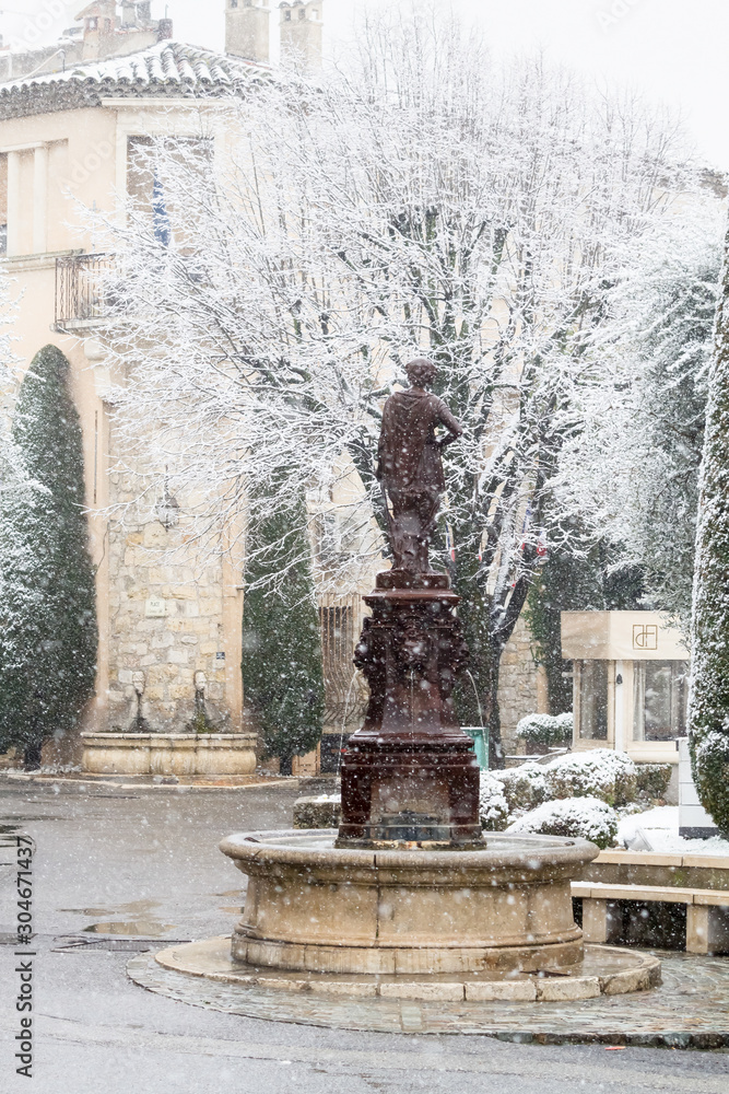 Climate Change - Snowfall in Mougins - South of France