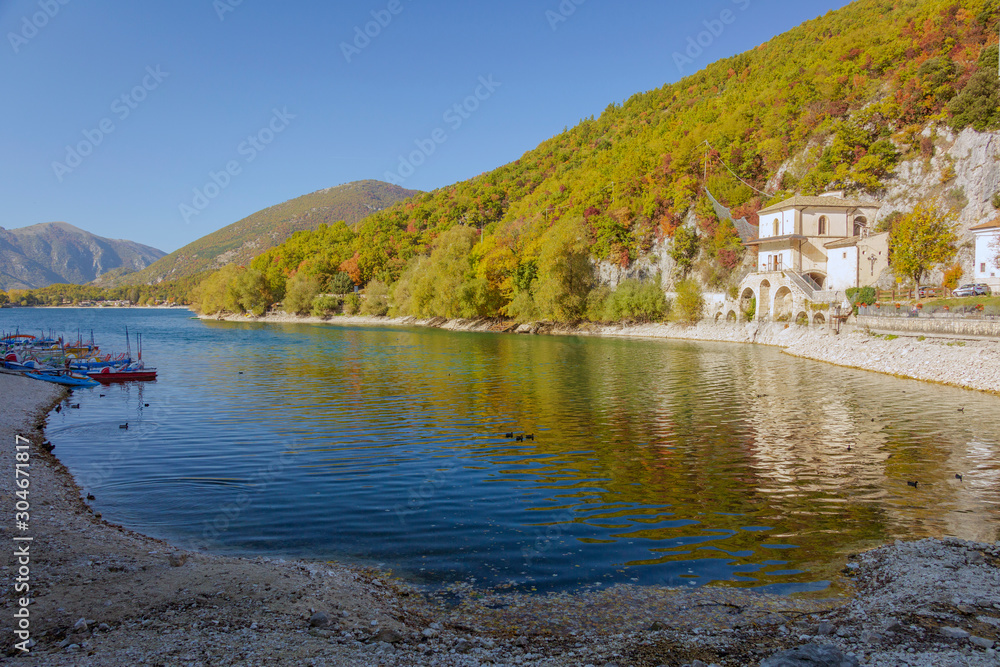 Lake Scanno in Abruzzo in L'Aquila, a beautiful landscape