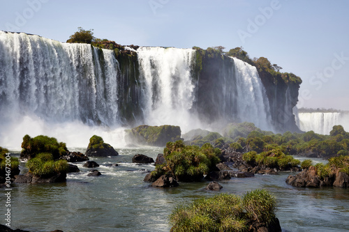 waterfall cascade fall wet iguazu