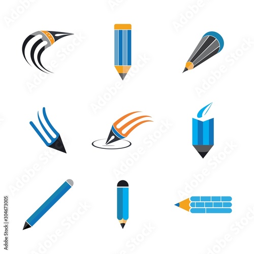 pencil logo vector
